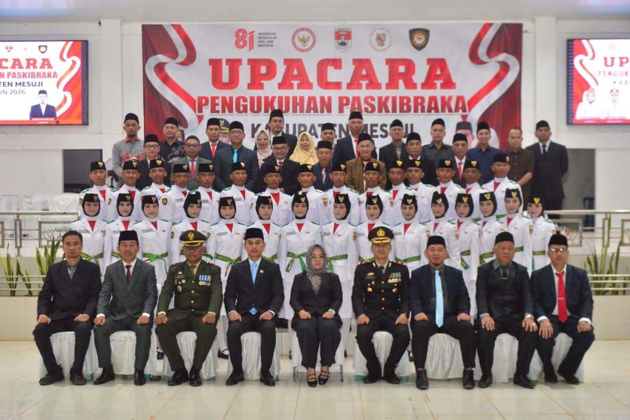 Upacara Pengukuhan PASKIBRAKA Kabupaten Mesuji Tahun 2026
