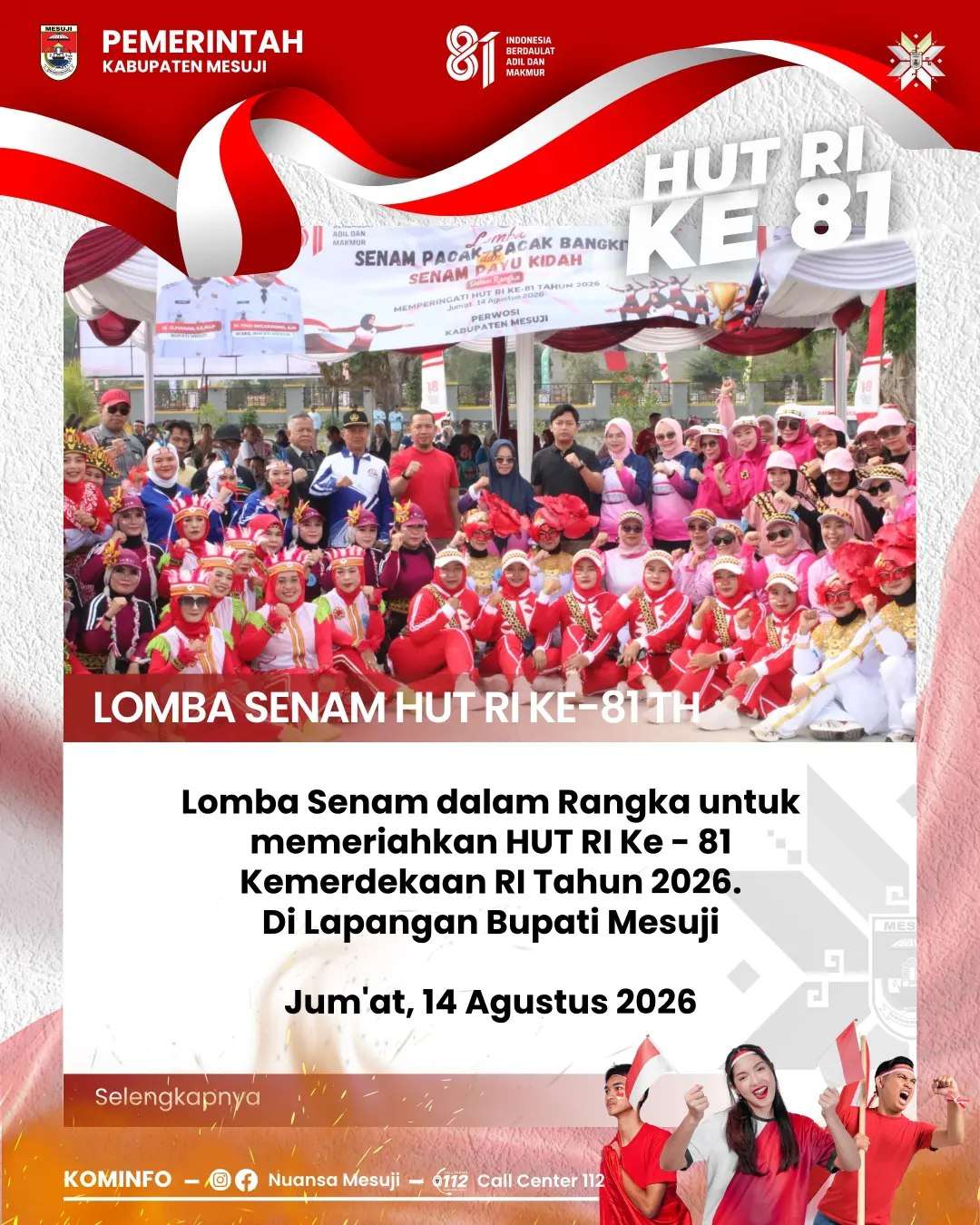 Lomba Senam dalam Rangka untuk memeriahkan HUT RI Ke - 81 Kemerdekaan RI Tahun 2026