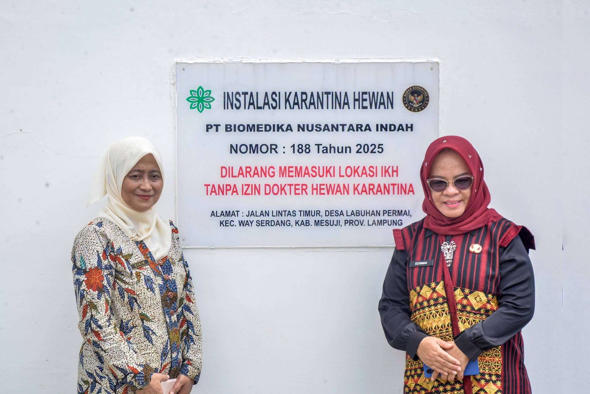 Peresmian Instalasi Karantina Hewan PT. Biomedika Nusantara Indah Mesuji