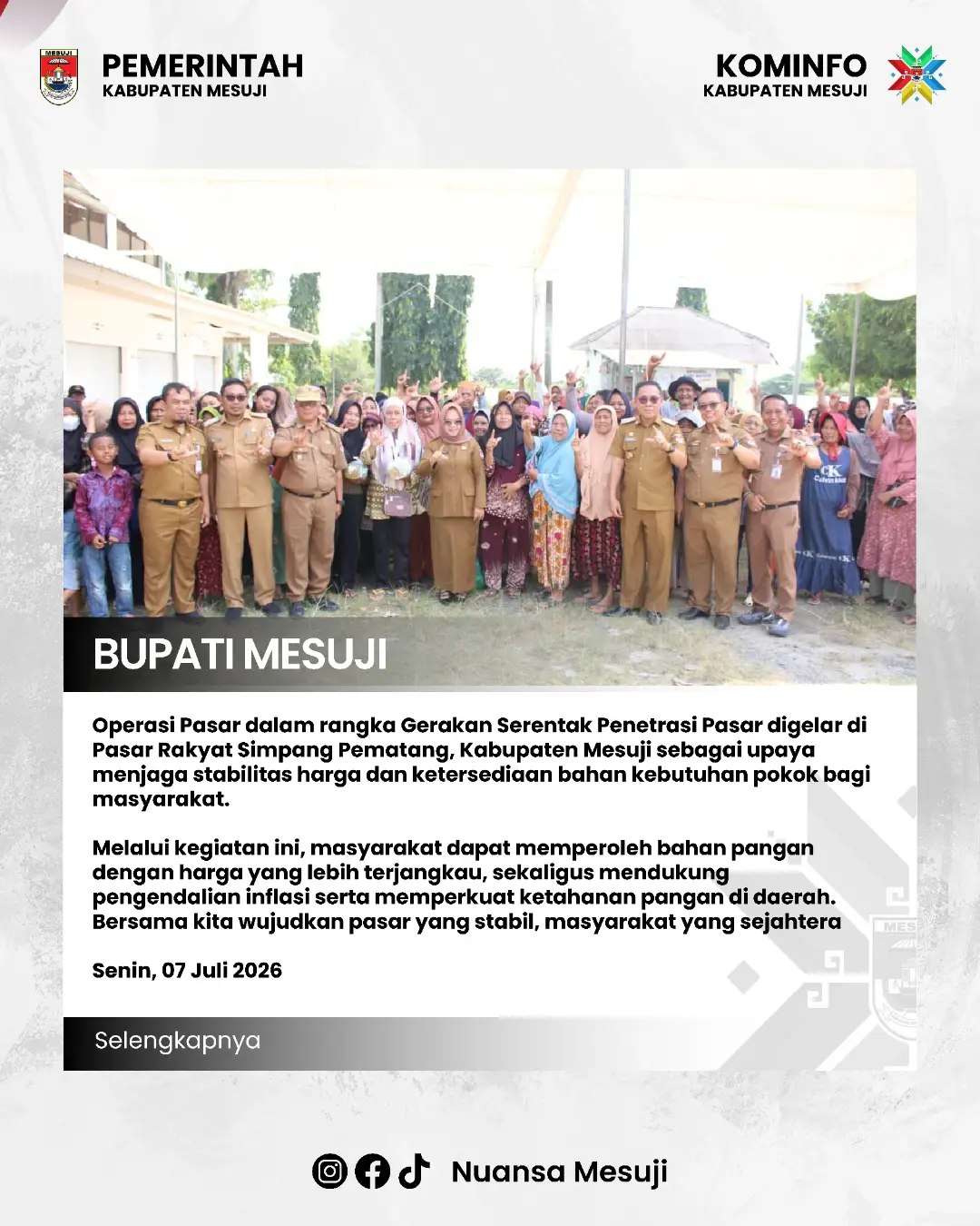 Operasi Pasar dalam rangka Gerakan Serentak Penetrasi Pasar